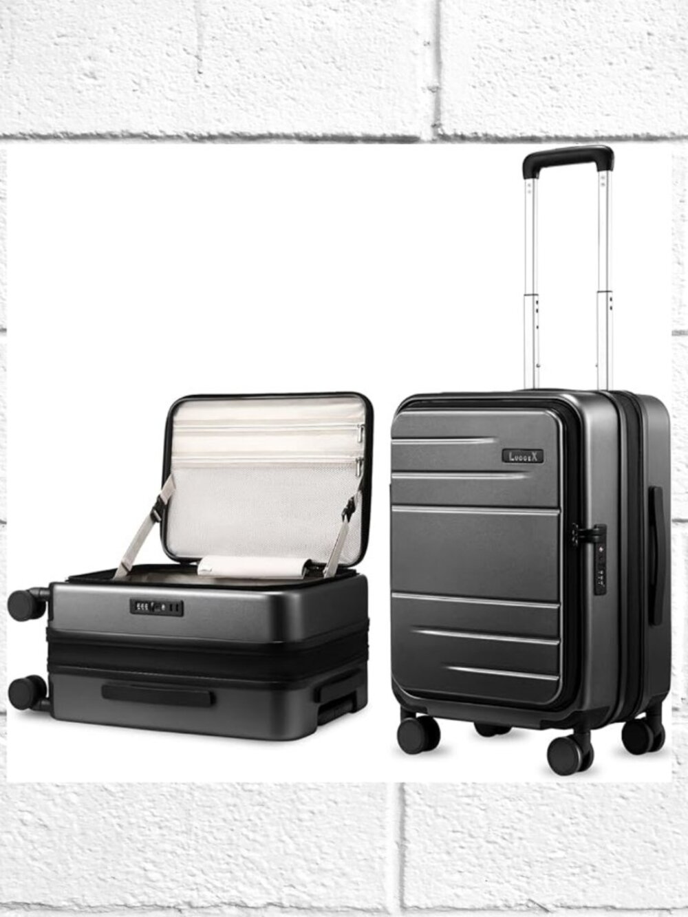 NWOT! Expandable Rolling Suitcase w/TSA Lock, Telescopic Handle & Storage Cover